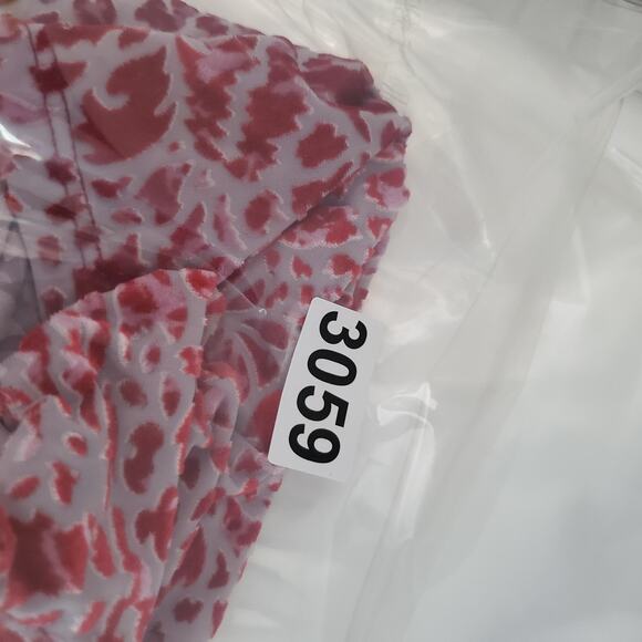 We The Free Shirt Womens Medium Red White Velvet Burnout Short Sleeve Oversized - Picture 10 of 10